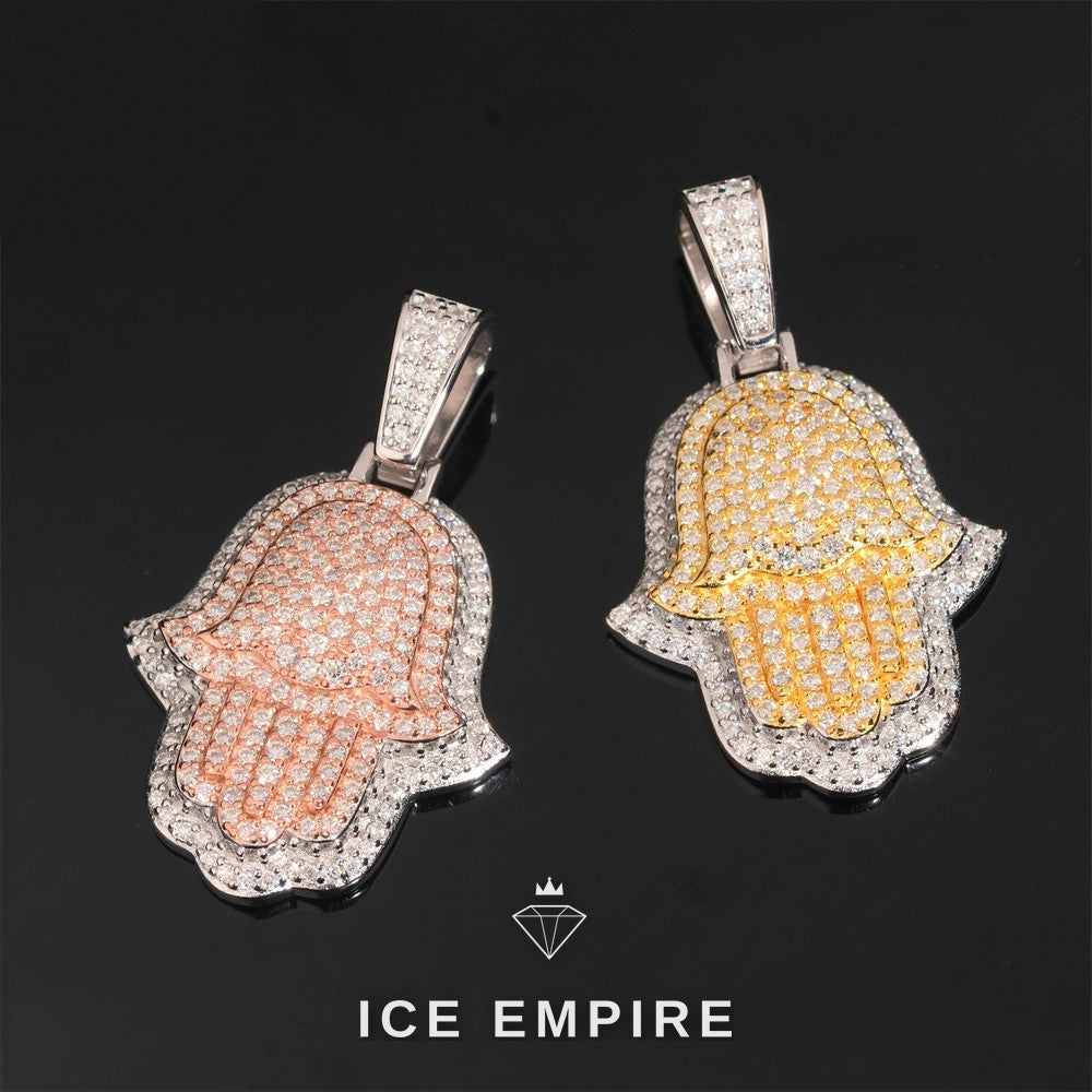 Iced Out 925 Silver Pendant