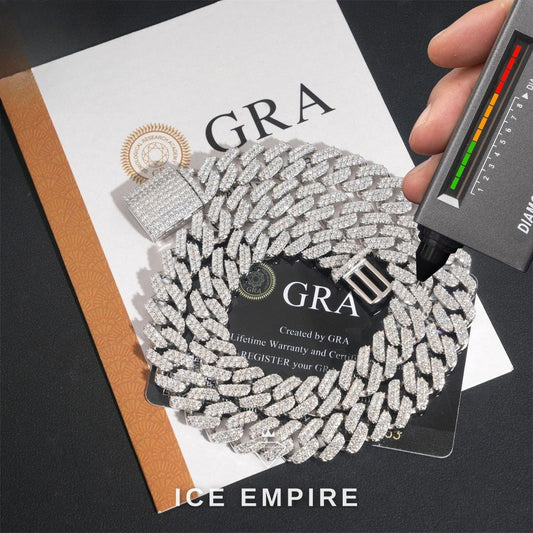 Iced Out Rose Gold Plated Moissanite Cuban Chain