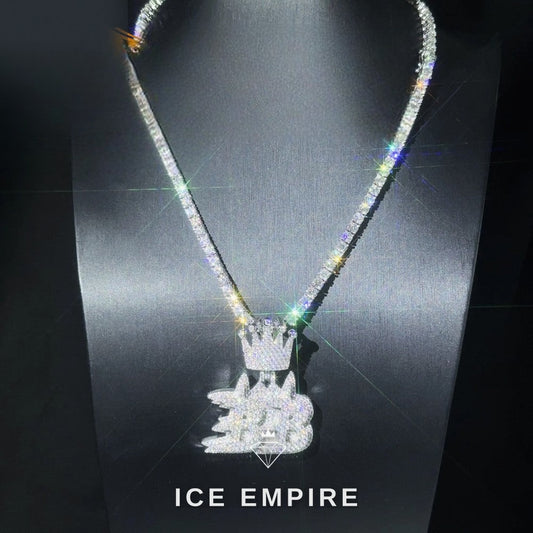 Iced Out Rose Gold Plated Tennis Chain