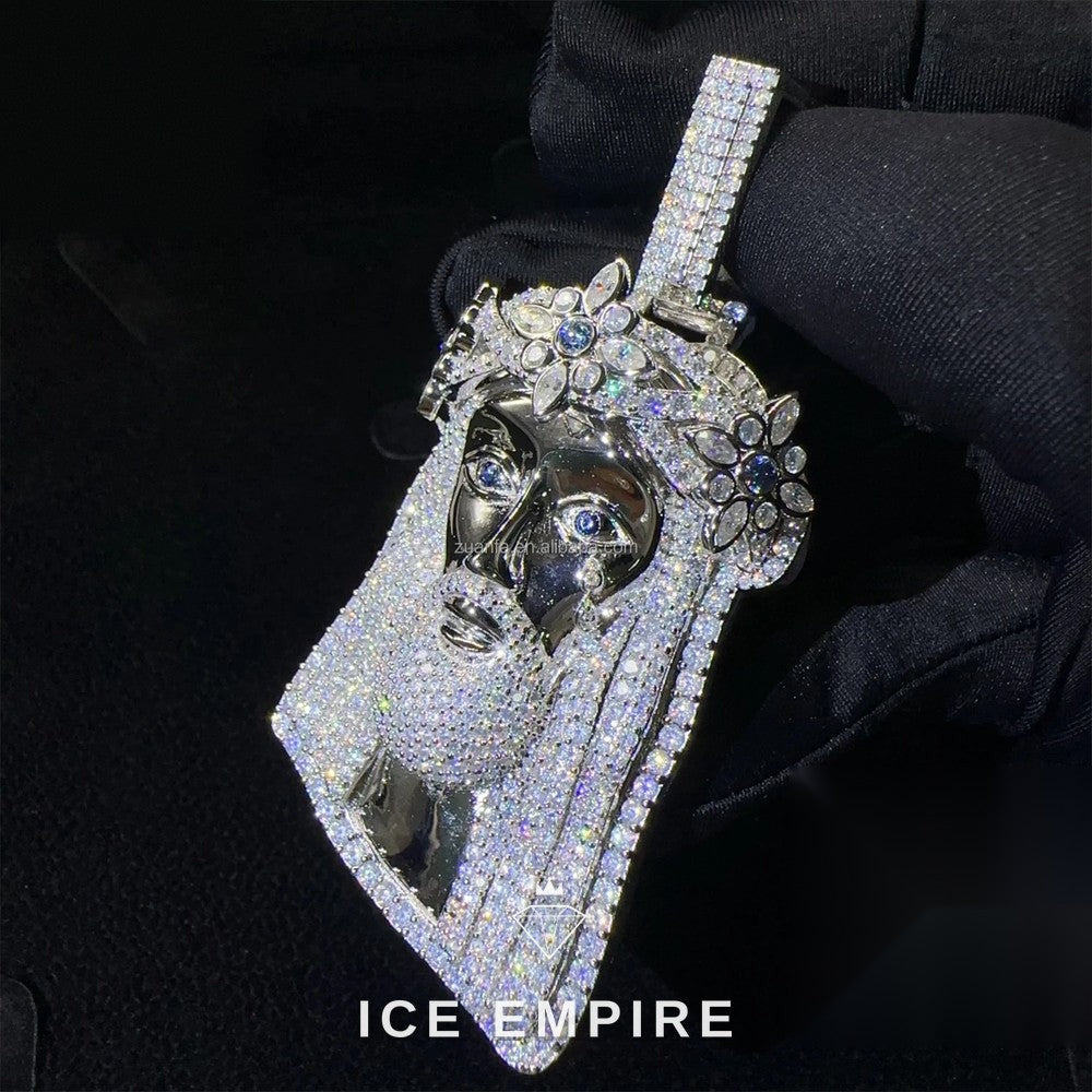Iced Out 925 Silver Moissanite Pendant