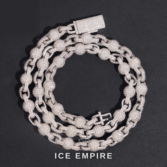 Iced Out Rose Gold Plated Moissanite Cuban Chain