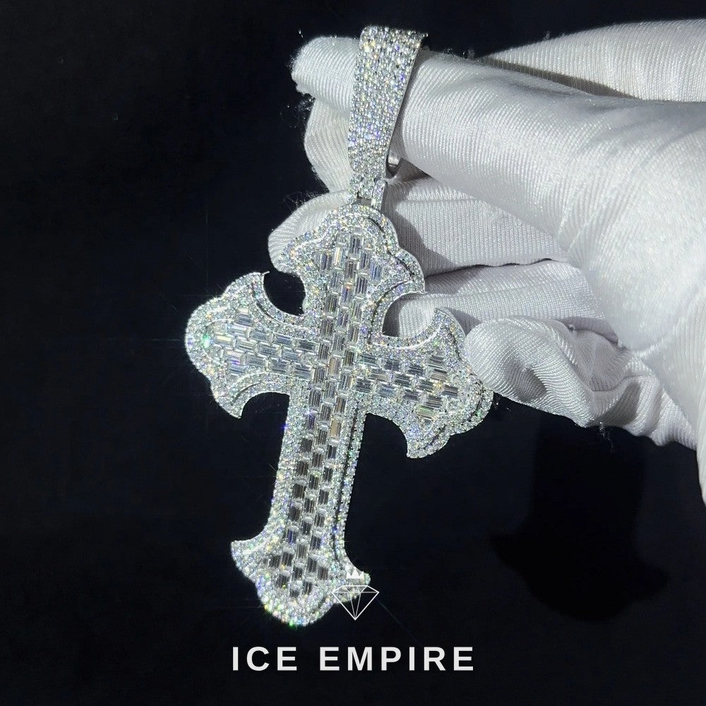 Iced Out Baguette Rose Gold Plated Cuban Chain