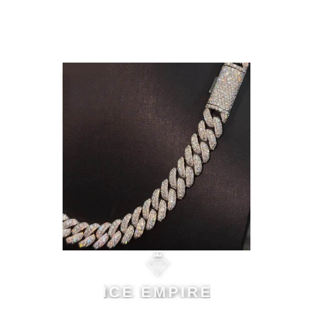 Iced Out Rose Gold Plated Moissanite Cuban Chain