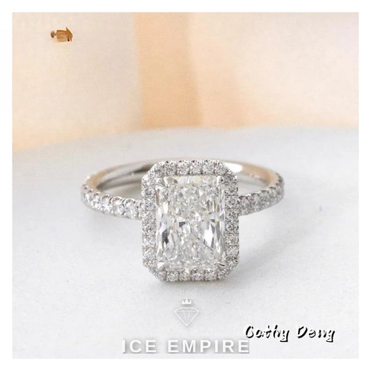 Iced Out 10K Gold Lab Grown Diamond Engagement Ring