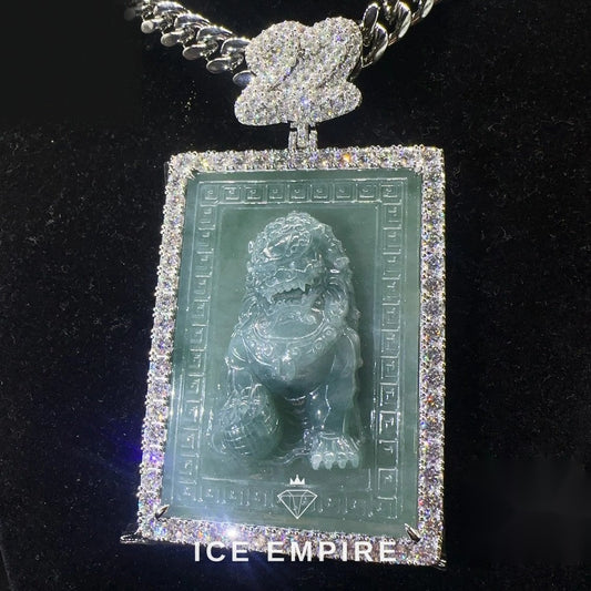 Iced Out 925 Silver Moissanite Pendant