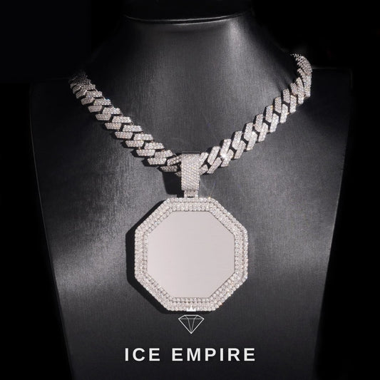 Iced Out Rose Gold Plated Moissanite Pendant