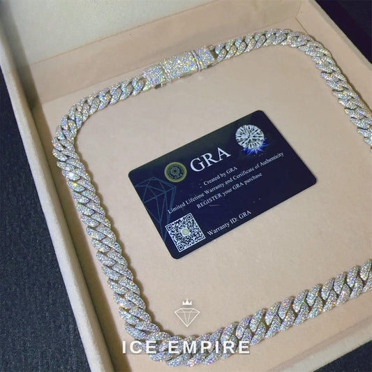 Iced Out Rose Gold Plated Moissanite Cuban Chain