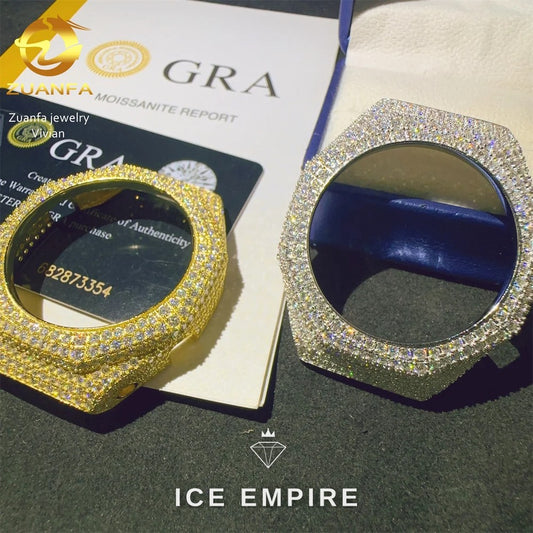 Iced Out 925 Silver Moissanite Watch