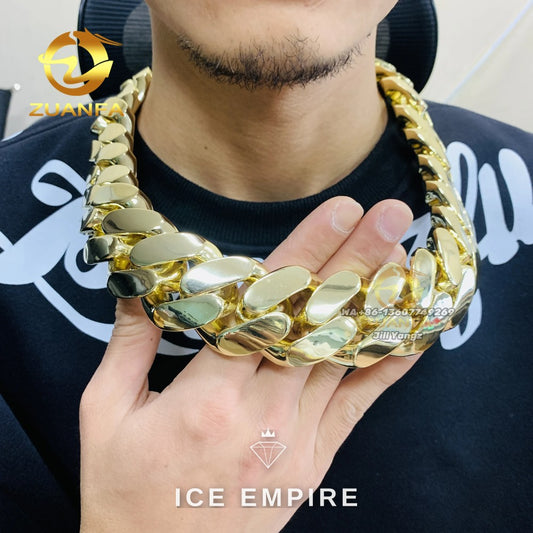 Iced Out Rose Gold Plated Cuban Chain