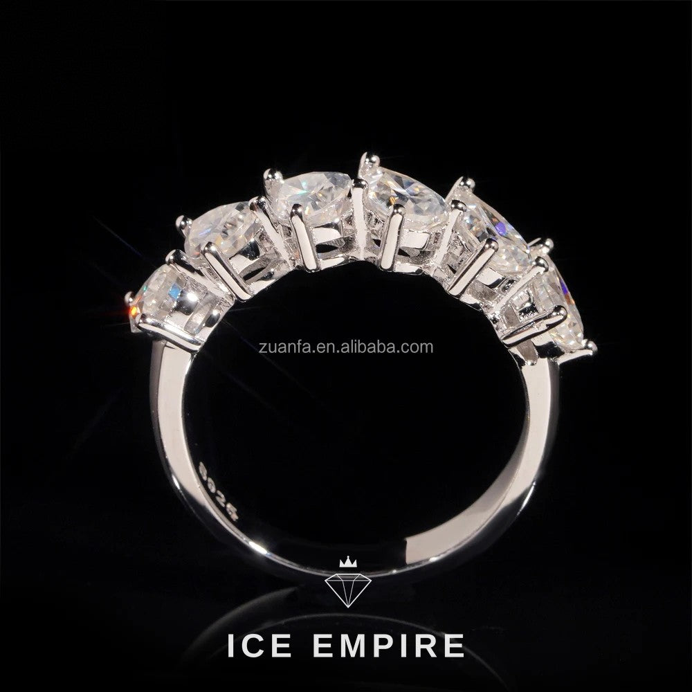 Iced Out 925 Silver Moissanite Ring
