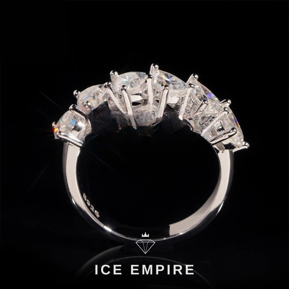 Iced Out 925 Silver Moissanite Ring