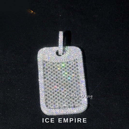 Iced Out Rose Gold Plated Moissanite Pendant