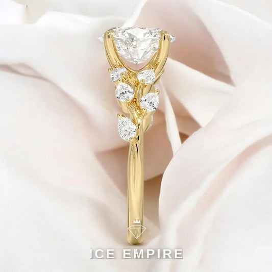 Iced Out Gold Plated Moissanite Stud Earrings