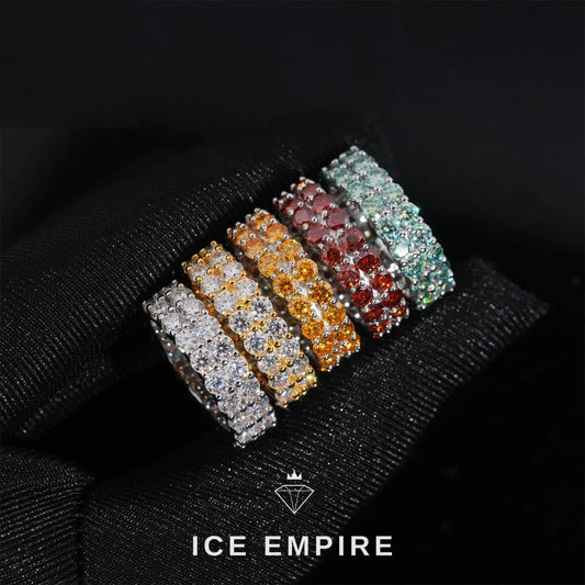 Iced Out Gold Plated Moissanite Ring