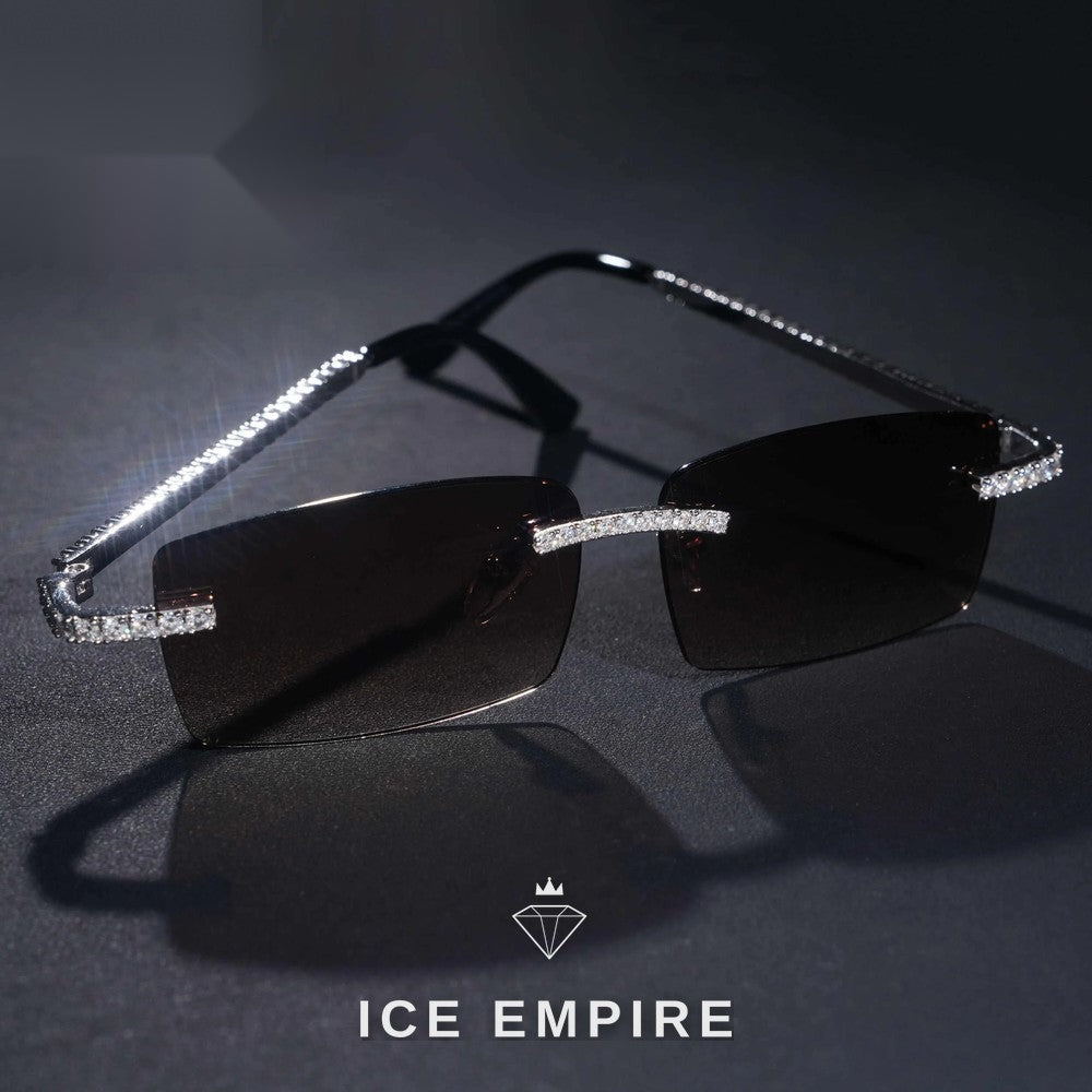 Iced Out 925 Silver Moissanite Glasses