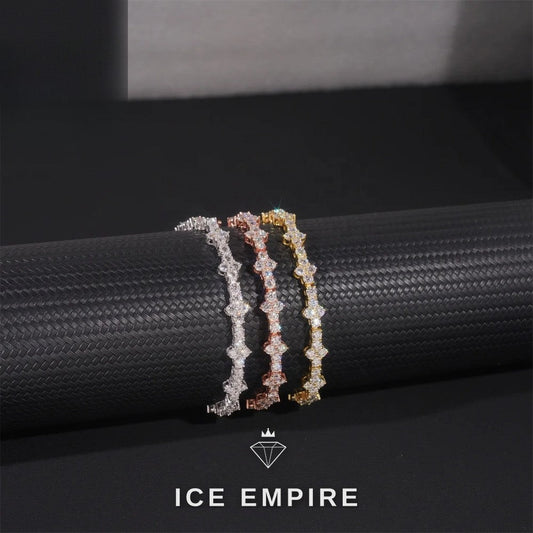 Iced Out 925 Silver Moissanite Tennis Chain