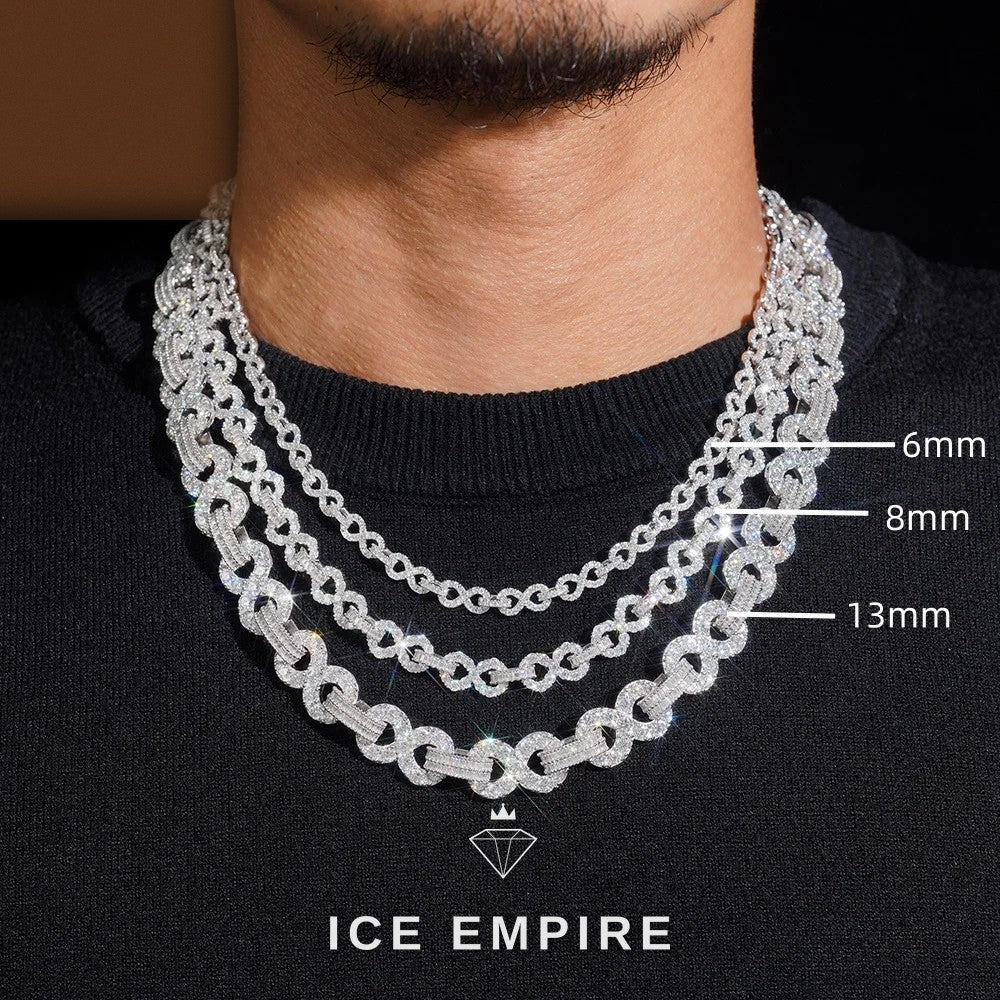 Iced Out Rose Gold Plated Moissanite Cuban Chain