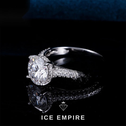 Iced Out 925 Silver Moissanite Ring