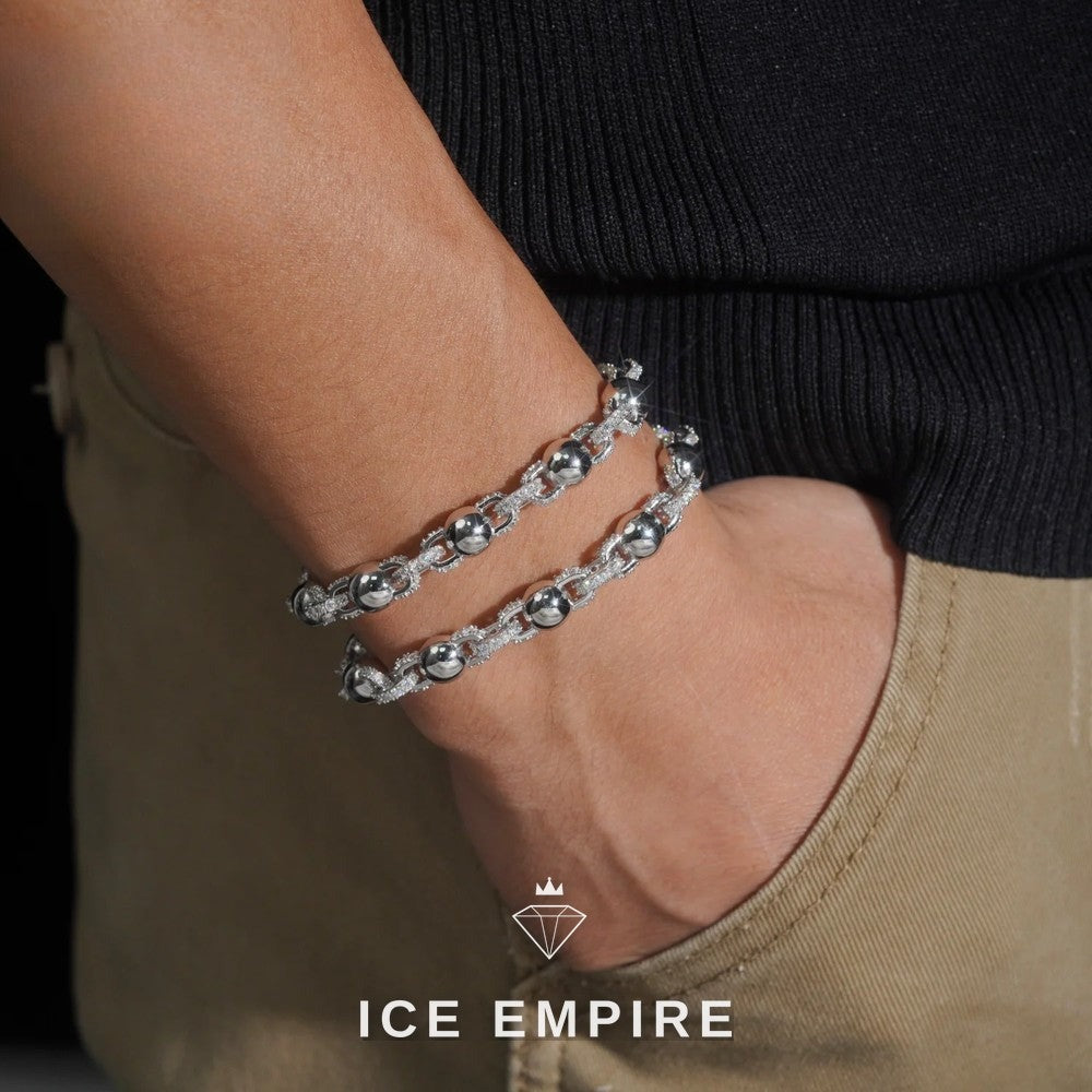 Iced Out 925 Silver Moissanite Cuban Chain