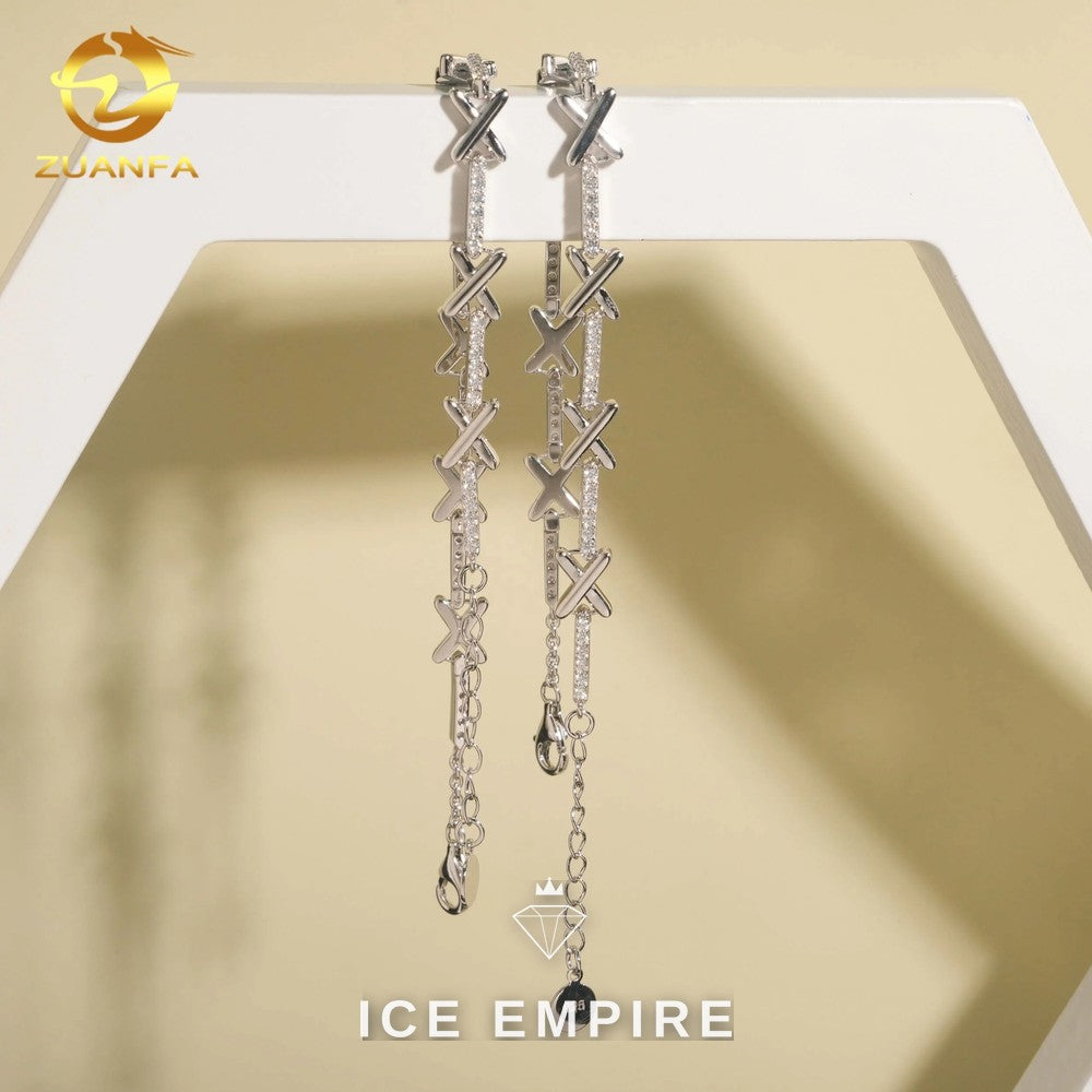 Iced Out 925 Silver Moissanite Bracelet