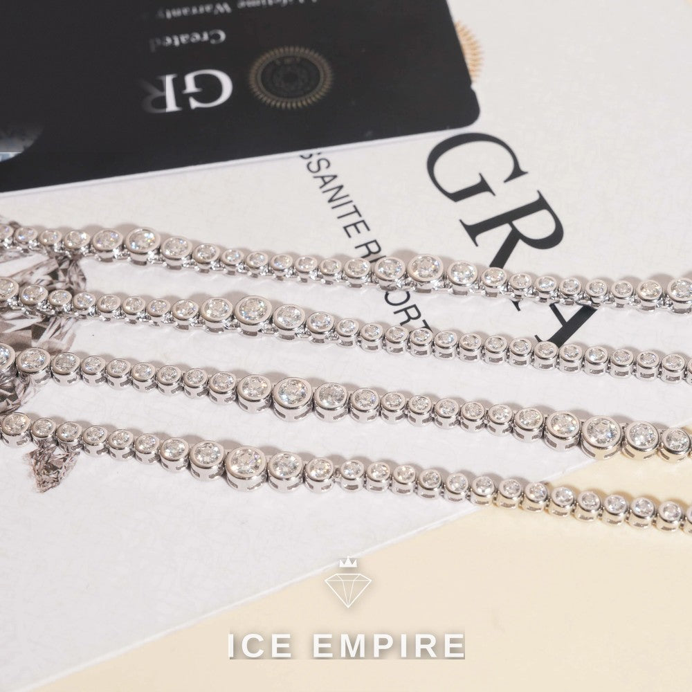 Iced Out Rose Gold Plated Moissanite Cuban Chain