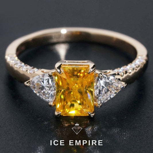 Iced Out Rose Gold Plated Moissanite Wedding Band