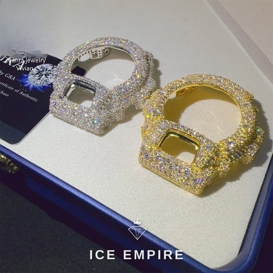 Iced Out 925 Silver Moissanite Watch