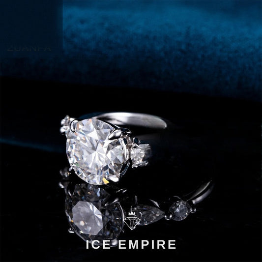 Iced Out 925 Silver Moissanite Ring