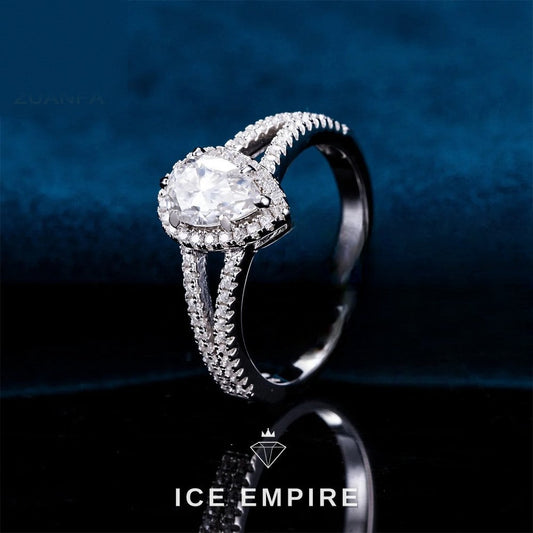 Iced Out 925 Silver Moissanite Ring