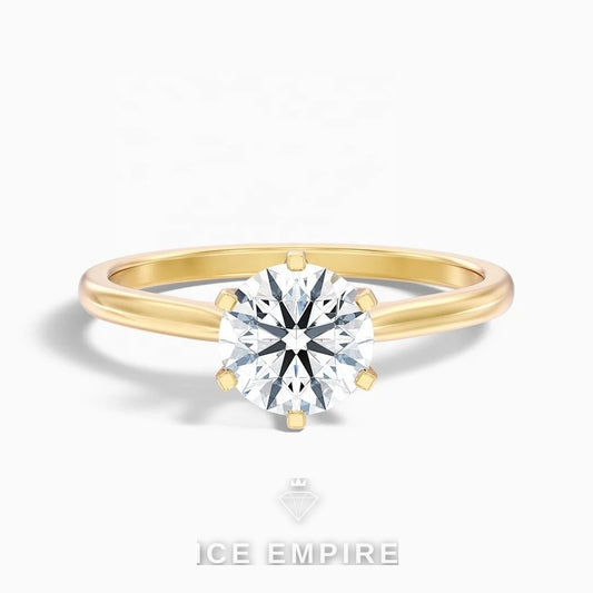 Iced Out 10K Gold Lab Grown Diamond Engagement Ring