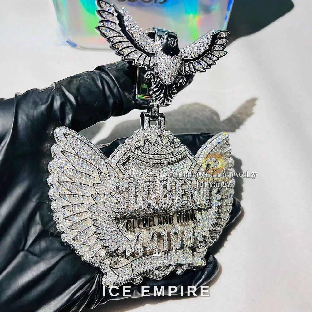 Iced Out Cross 925 Silver Pendant