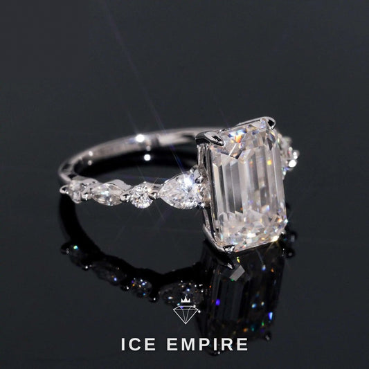 Iced Out Gold Plated Moissanite Wedding Band