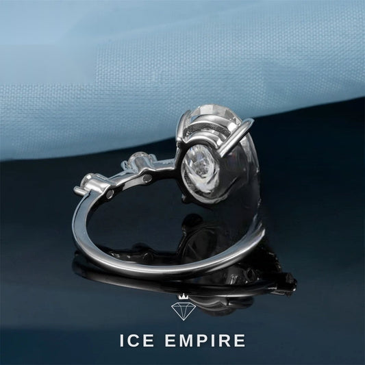 Iced Out 925 Silver Moissanite Ring