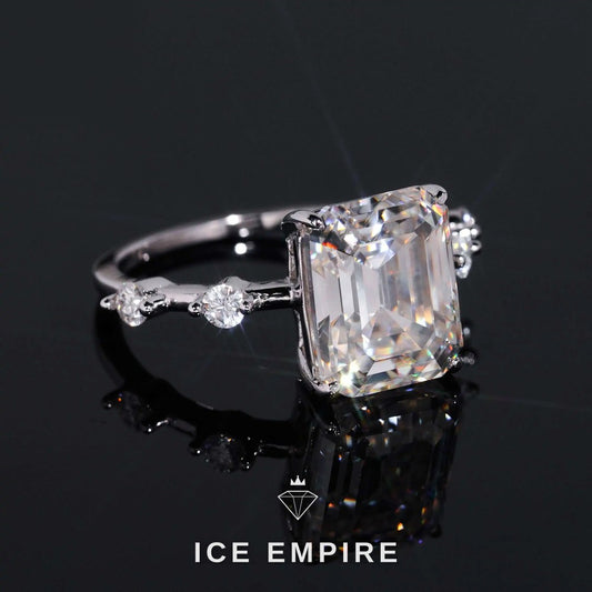 Iced Out Gold Plated Moissanite Wedding Band
