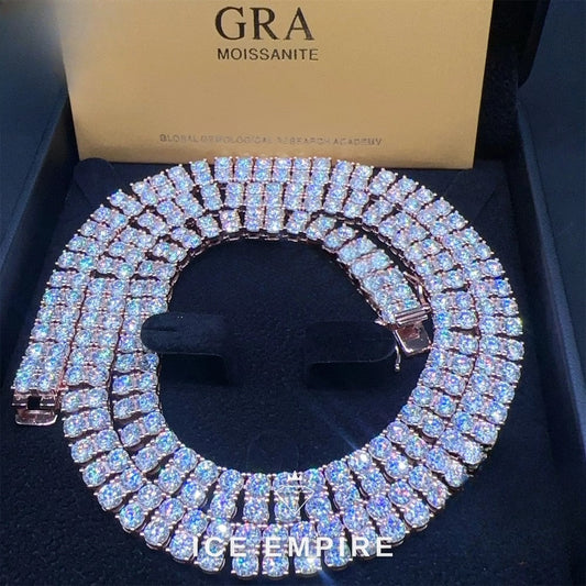 Iced Out 925 Silver Moissanite Cuban Chain