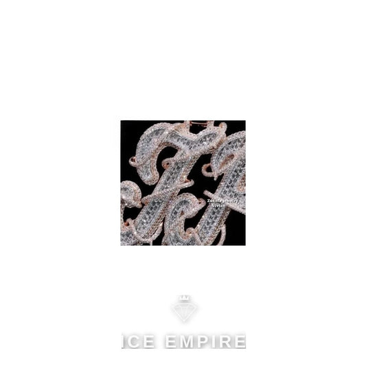 Iced Out Rose Gold Plated Moissanite Pendant