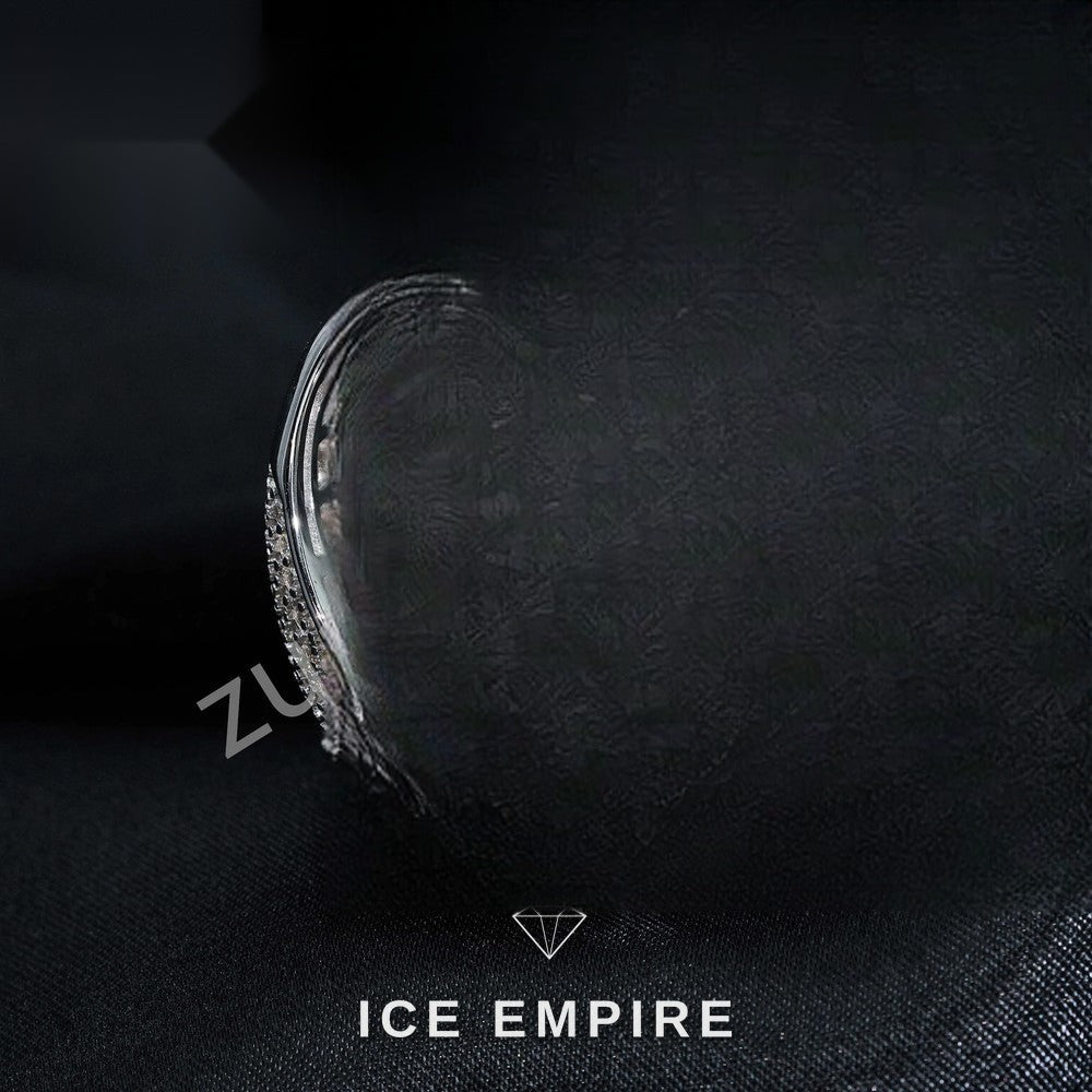 Iced Out Cluster Gold Plated Moissanite Ring