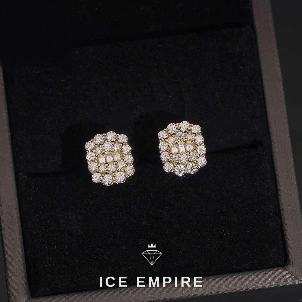 Iced Out 925 Silver Moissanite Earrings