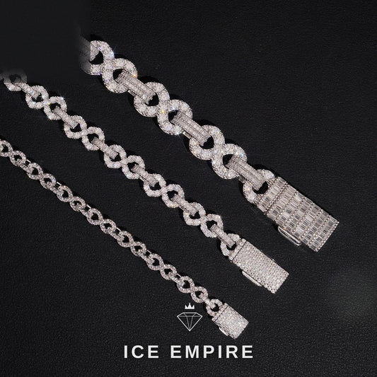 Iced Out Rose Gold Plated Moissanite Cuban Chain