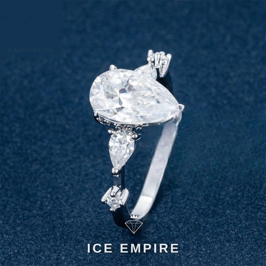 Iced Out Rose Gold Plated Moissanite Ring