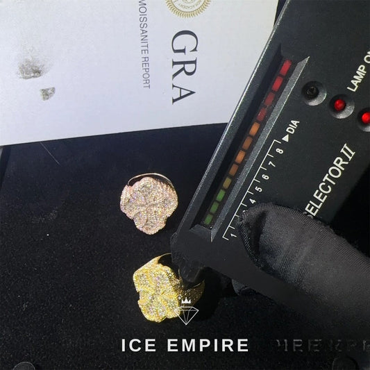Iced Out Cross 925 Silver Moissanite Ring