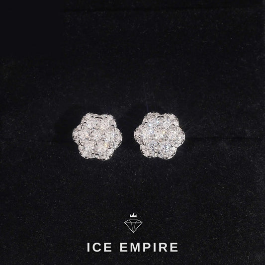 Iced Out Gold Plated Moissanite Earrings
