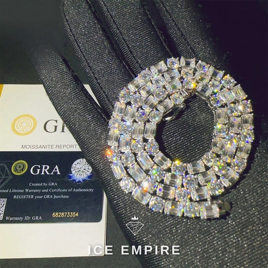 Iced Out Rose Gold Plated Moissanite Cuban Chain