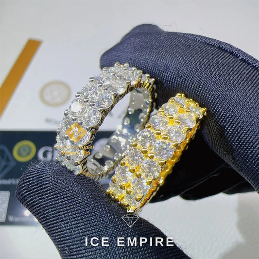 Iced Out Gold Plated Moissanite Ring