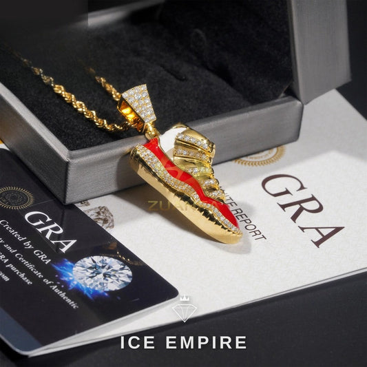 Iced Out Gold Plated Moissanite Pendant