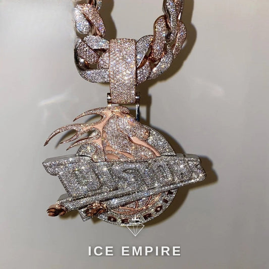 Iced Out 925 Silver Moissanite Pendant