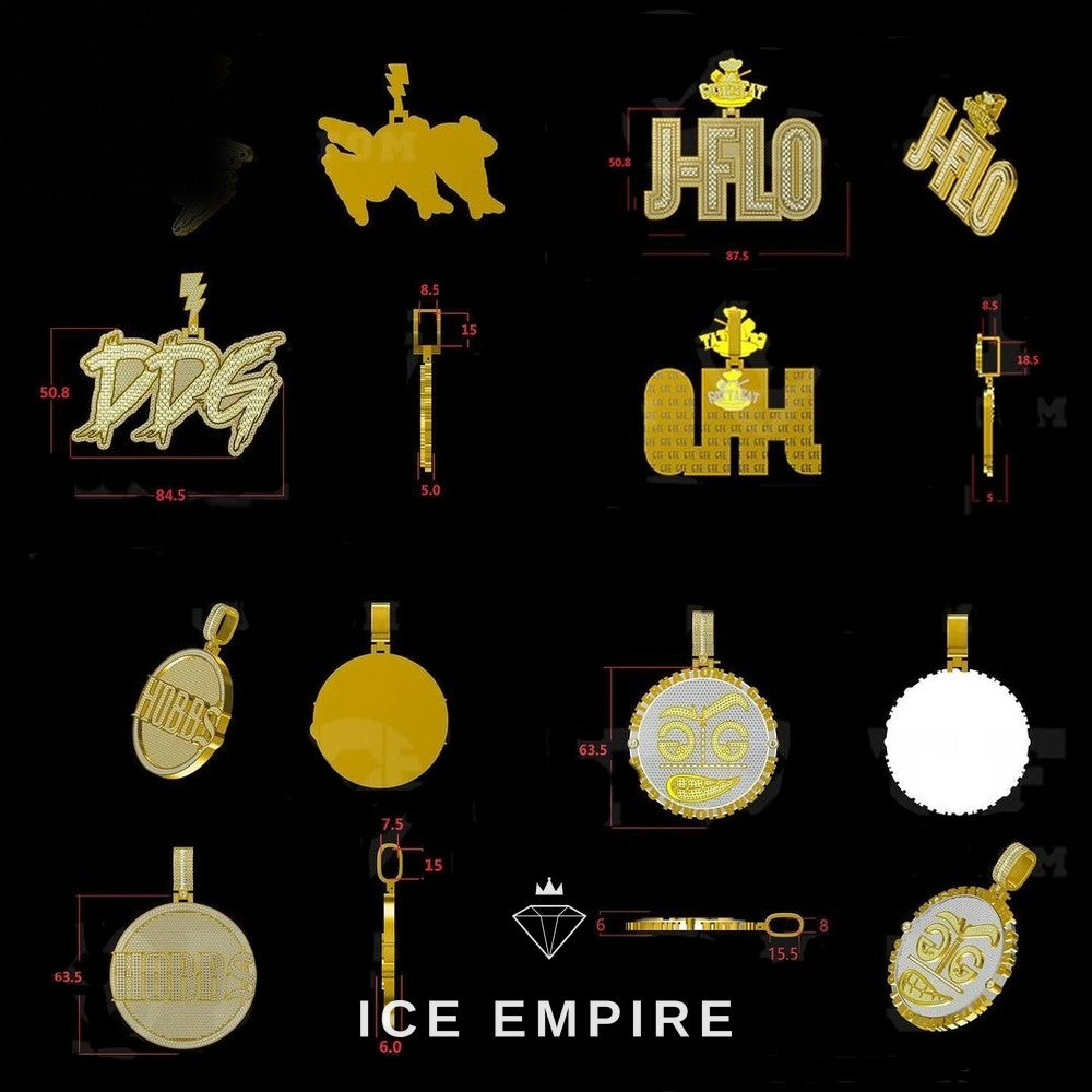 Iced Out 925 Silver Pendant