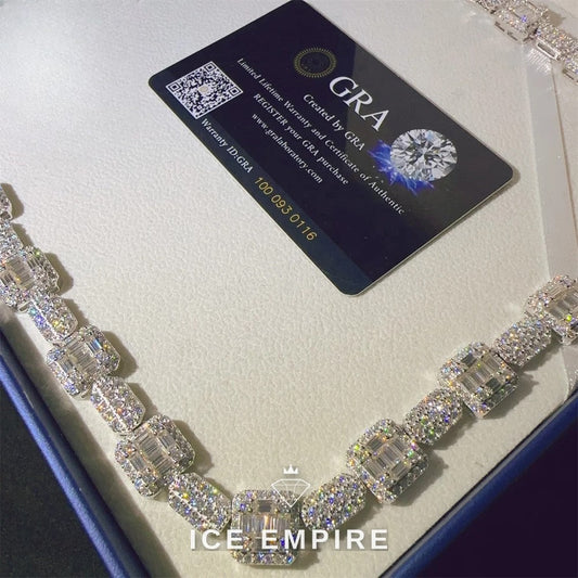 Iced Out Rose Gold Plated Moissanite Cuban Chain