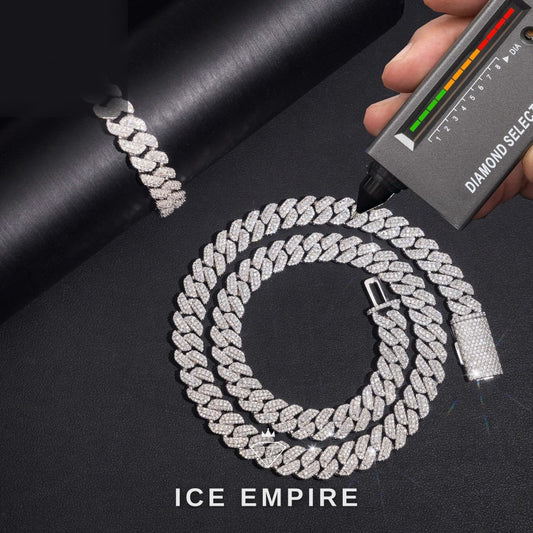Iced Out Rose Gold Plated Moissanite Cuban Chain
