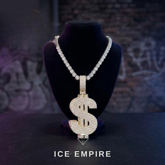 Iced Out Rose Gold Plated Moissanite Pendant